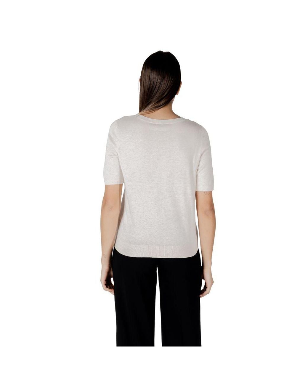 Street One White Beige Viscose Sweatshirt