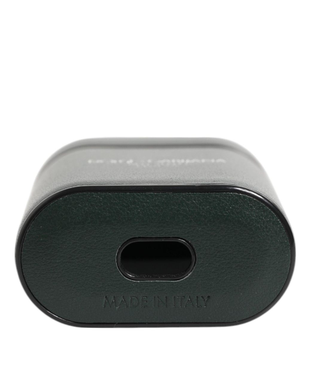 Dolce & Gabbana Black Leather Logo Print Flip Holder Men Airpods Case for men