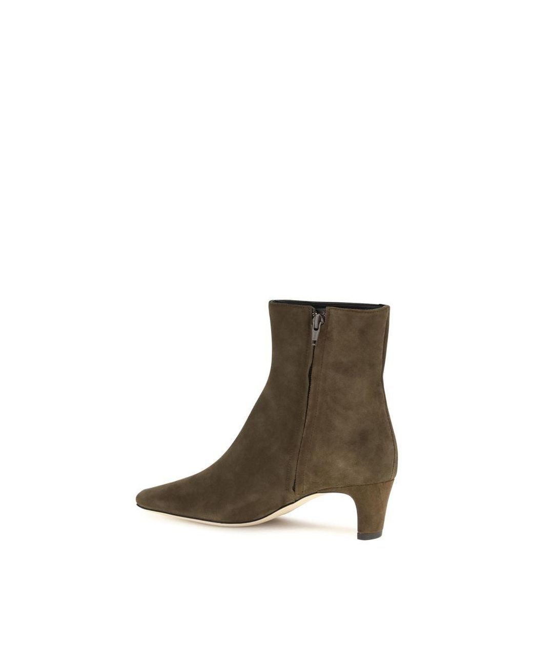 Staud Brown Black Calf Leather Bos Taurus Ankle Boots