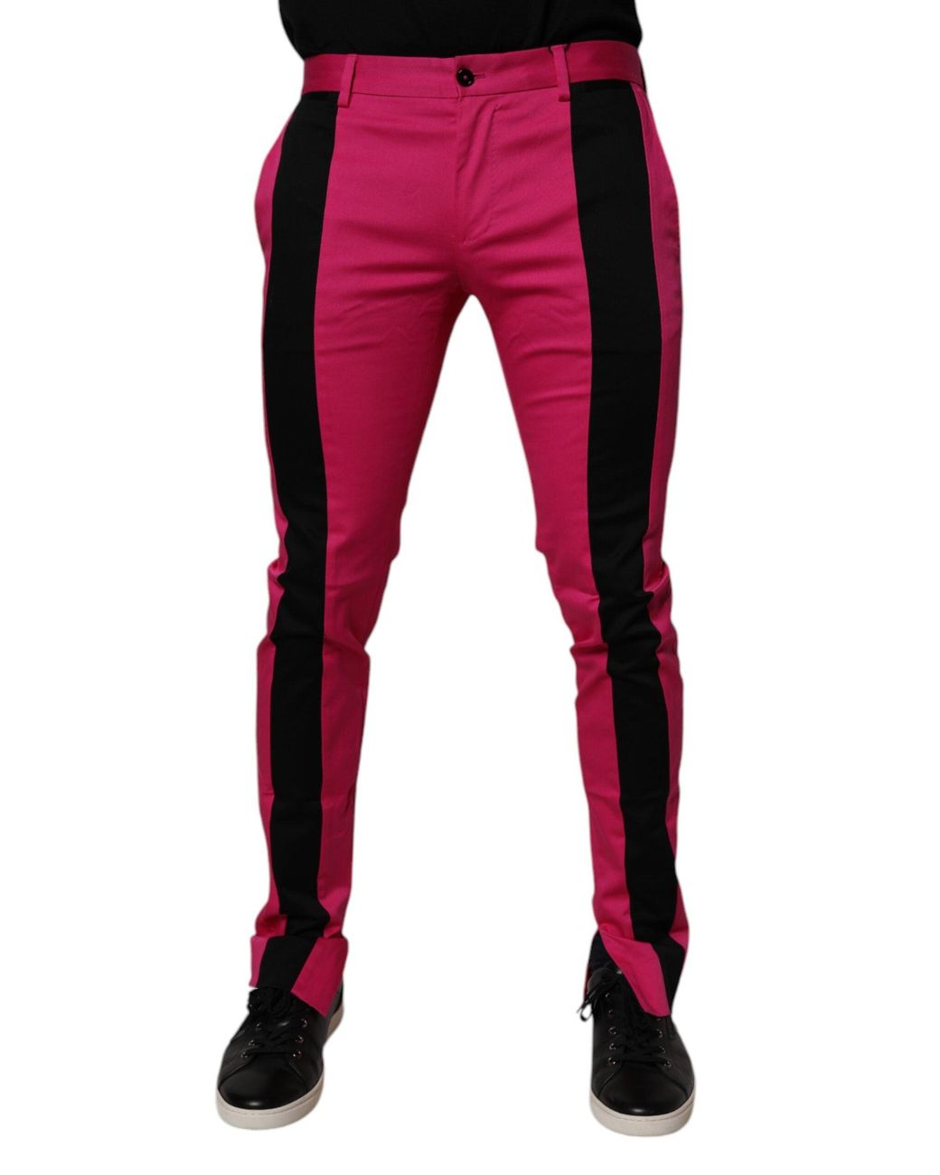 Dolce & Gabbana Red Side Stripe Detail Pants for men