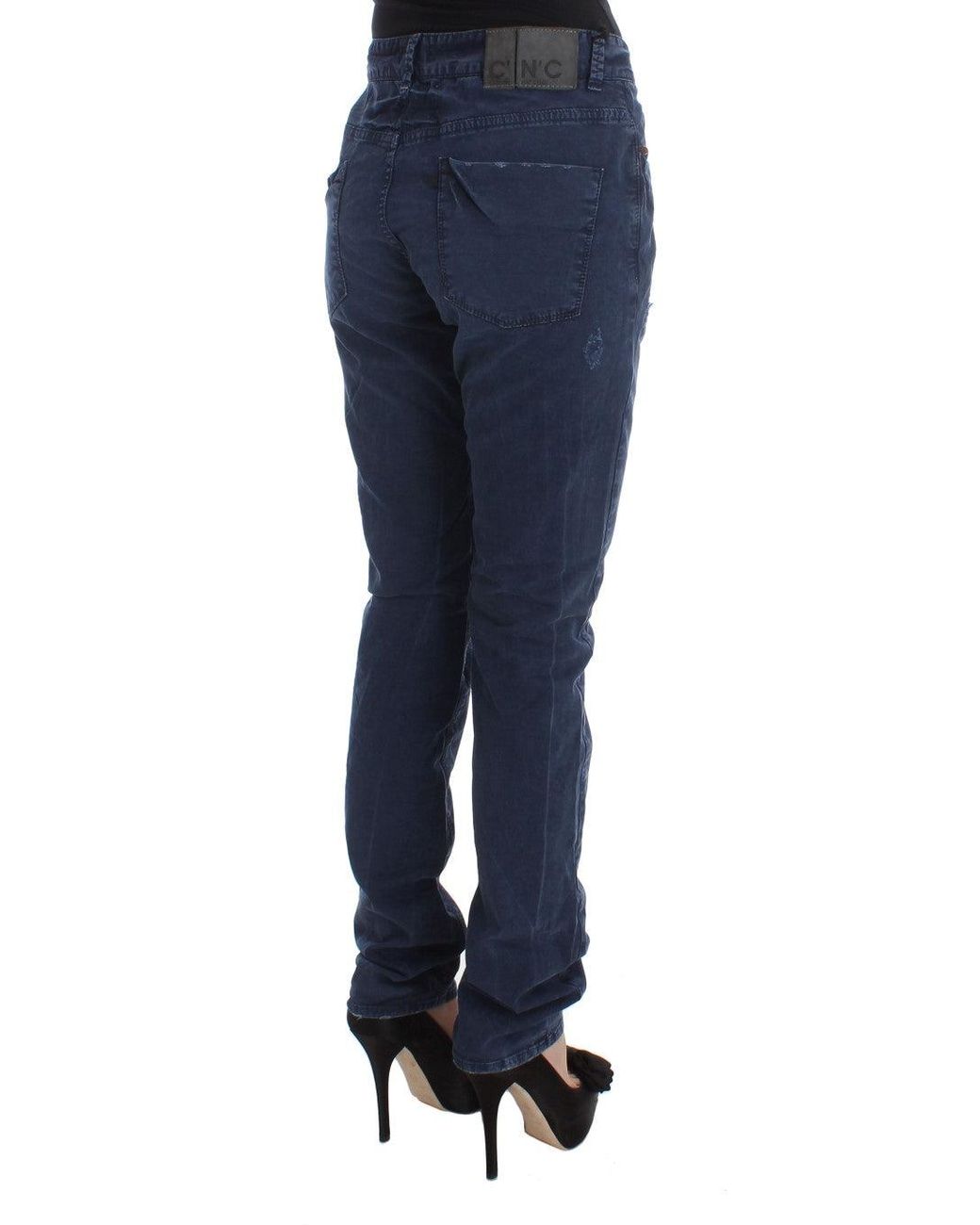 CoSTUME NATIONAL Blue Cotton Blend Denim Jeans