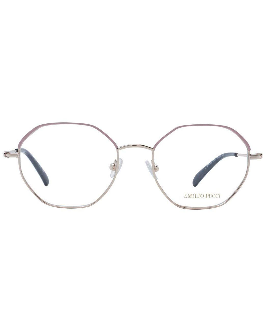 Emilio Pucci Metallic Metal Glasses (Frames) for men