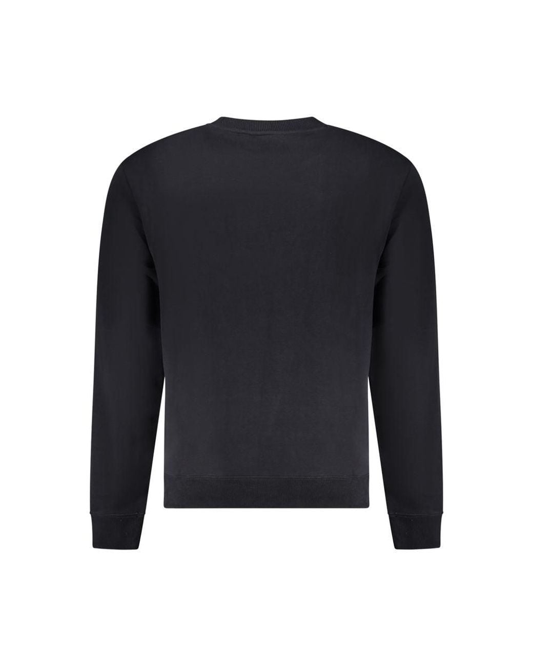 Napapijri Blue Black Cotton Men Sweatshirt for men