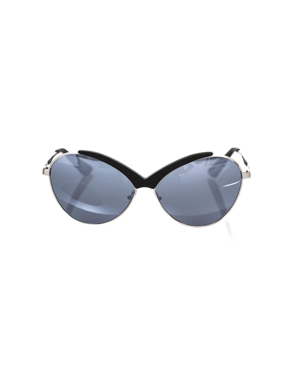 Frankie Morello Blue Chic Butterfly-Shaped Metal Sunglasses