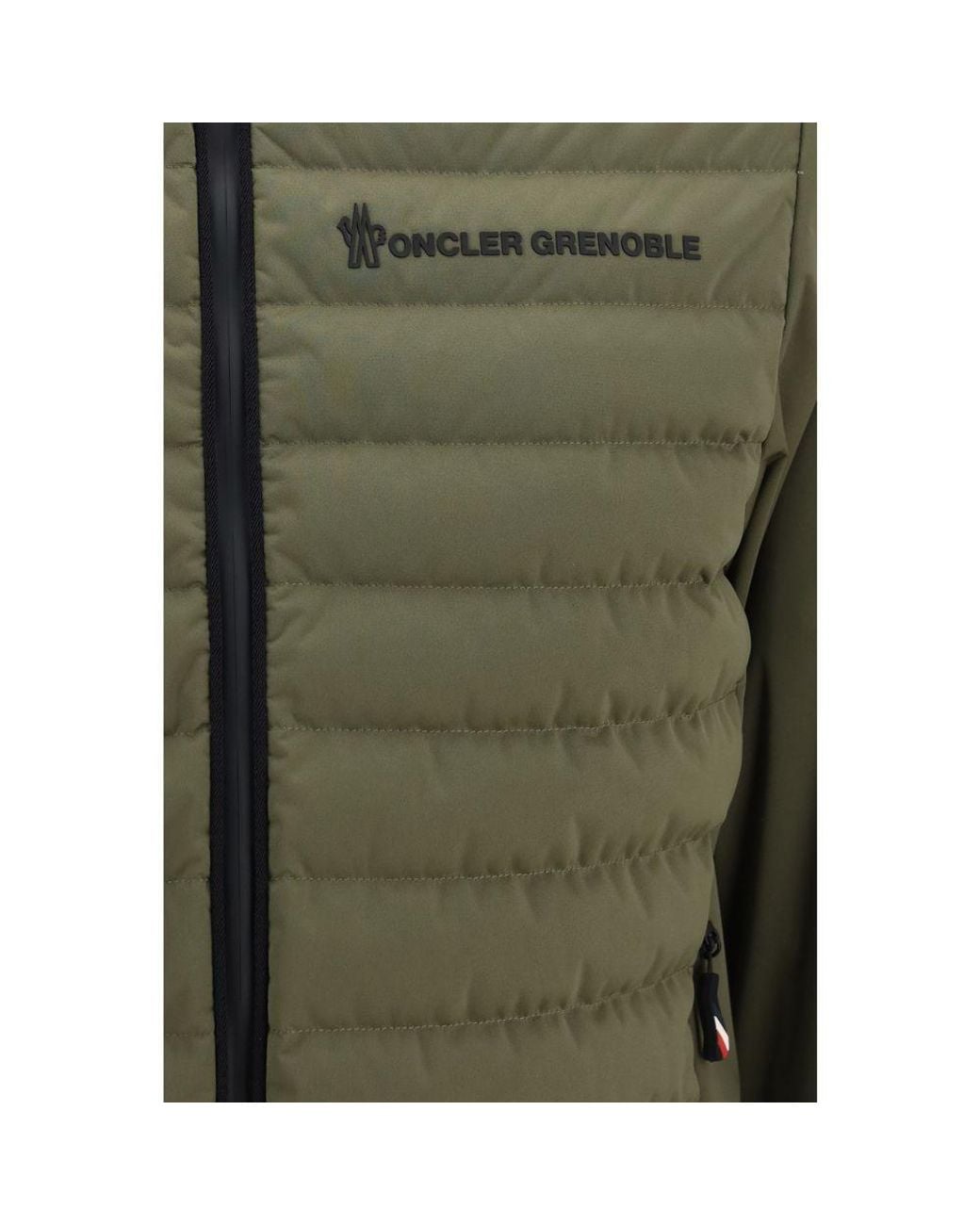 Moncler Green Bicolor Polyamide Sweatshirt for men