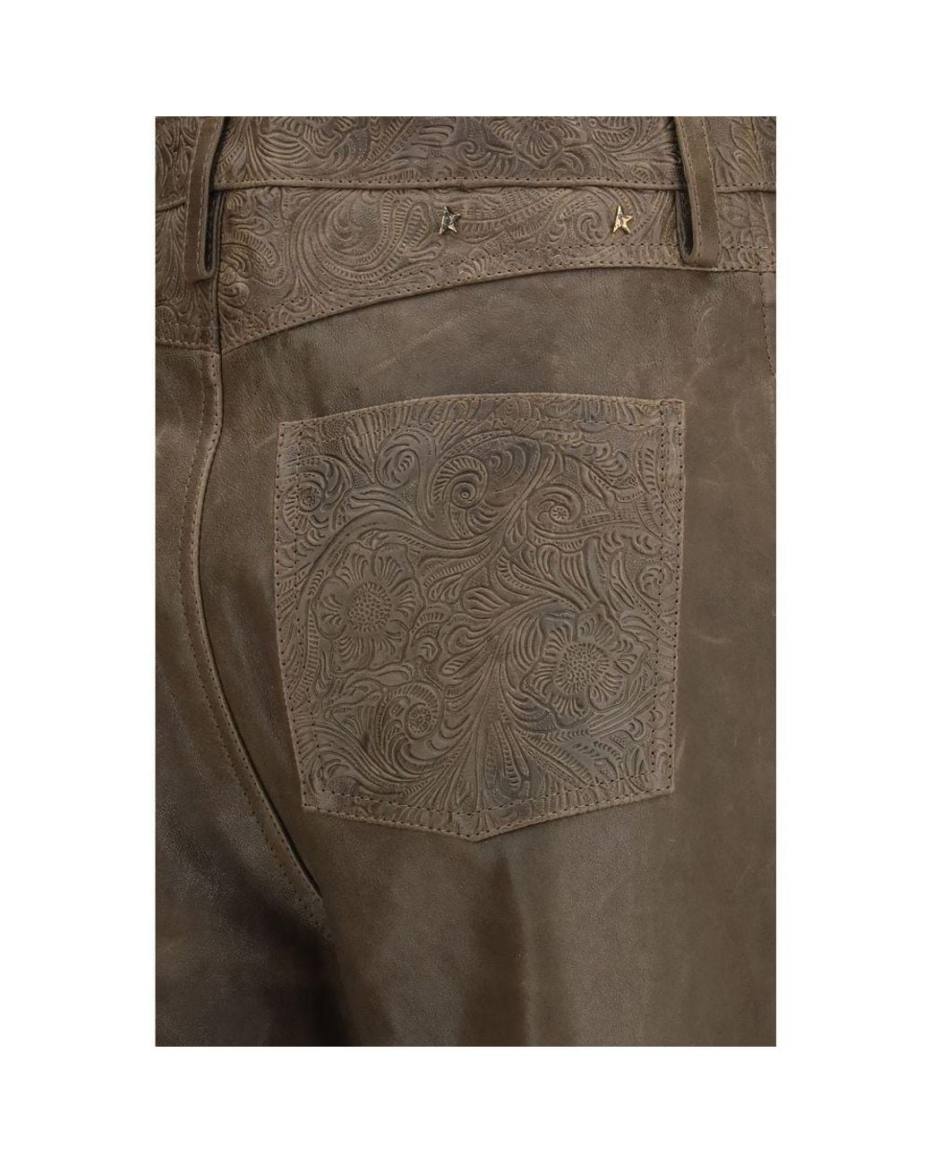 Golden Goose Deluxe Brand Brown Leather Pants