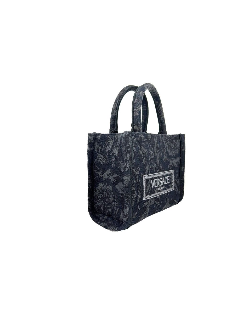 Versace Black Extra Small Athena Shopping Bag Canvas