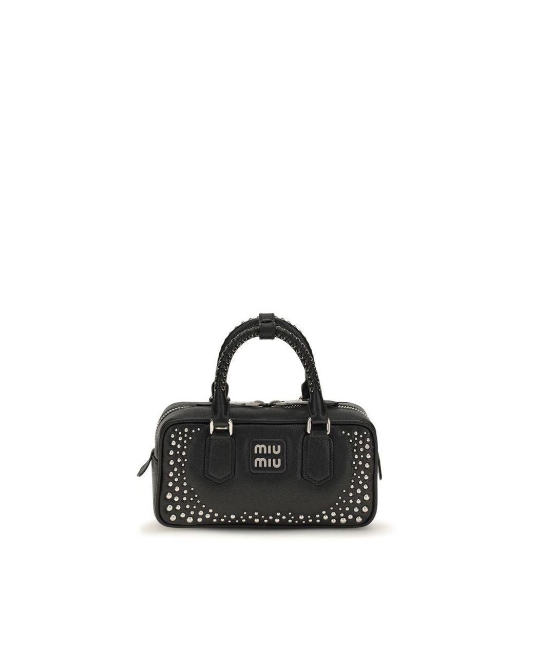 Miu Miu Black Calf Leather Bos Taurus Shoulder Bag