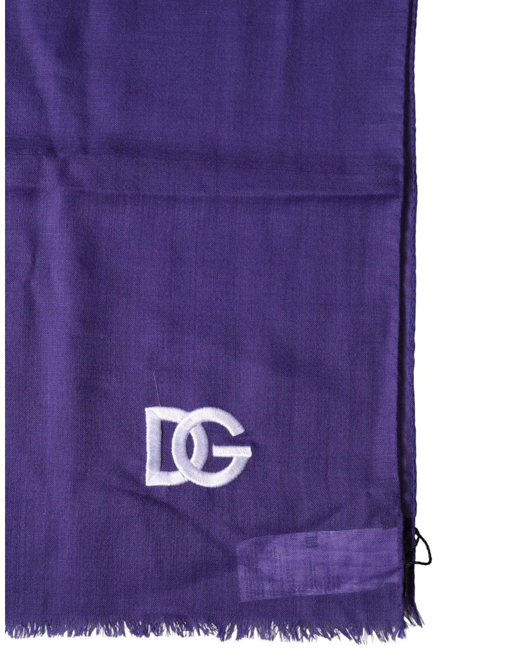Dolce & Gabbana Blue Lace Stole Cotton Wrap Shawl Scarf for men