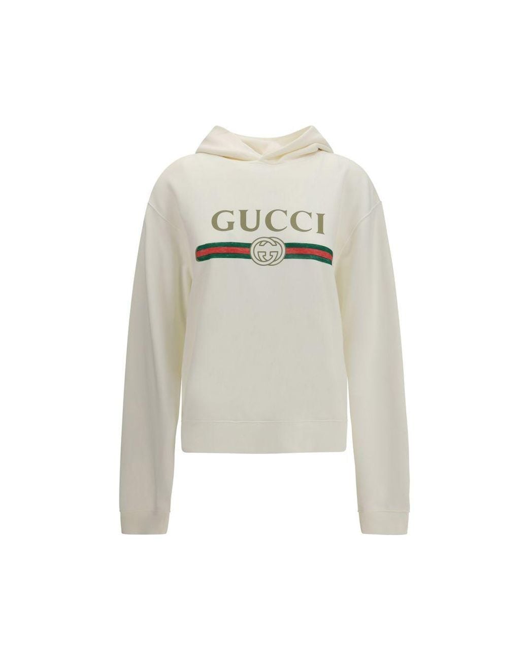 Gucci White Cotton Sweatshirt