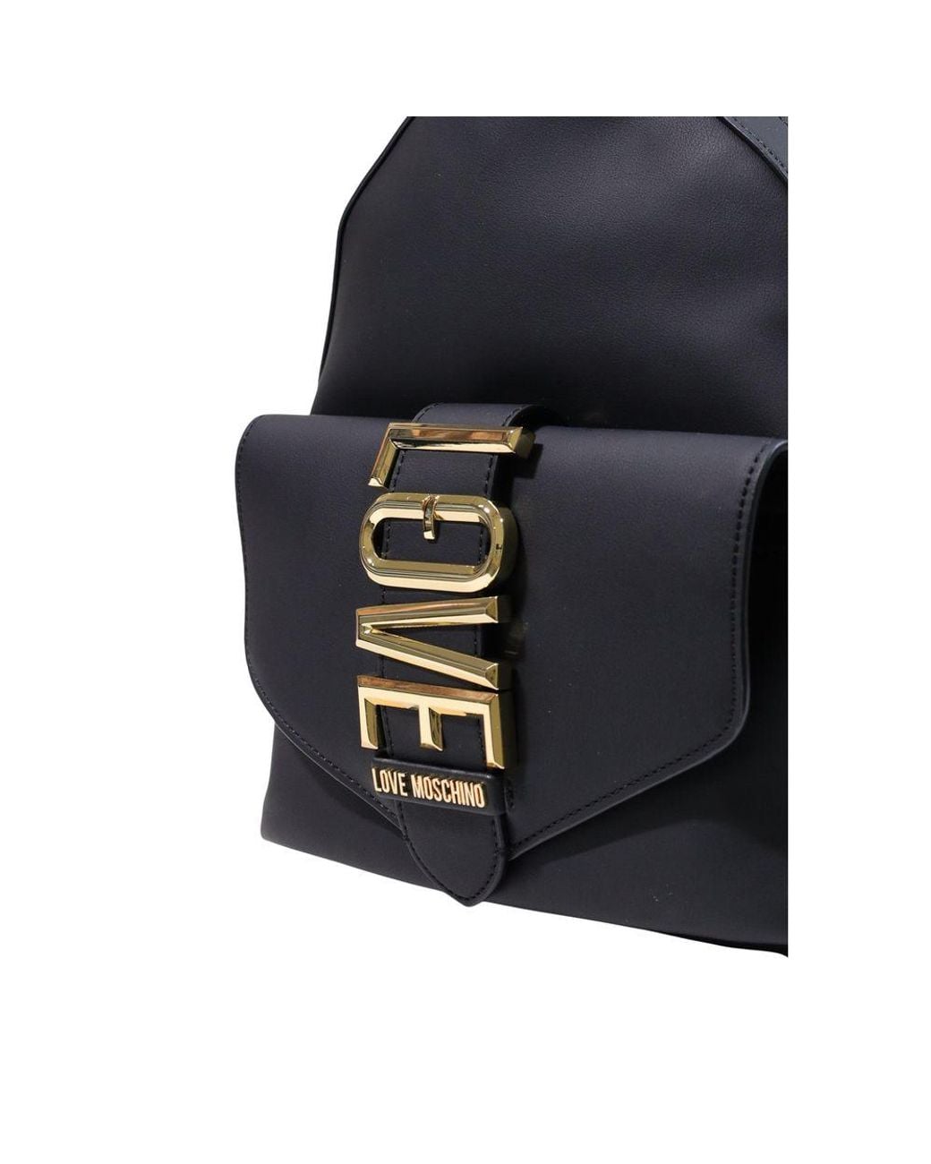 Love Moschino Blue Black Polyethylene Backpack