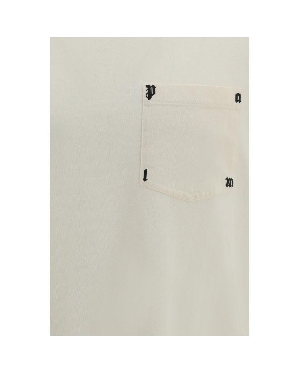 Palm Angels White Cotton T for men