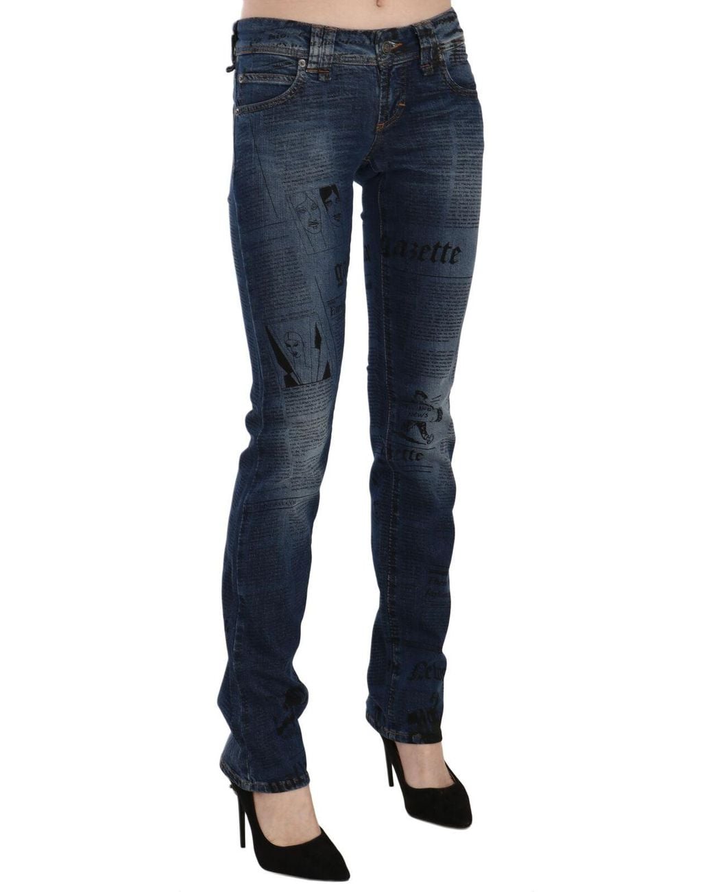 John Galliano Blue Chic Gazette Skinny Denim