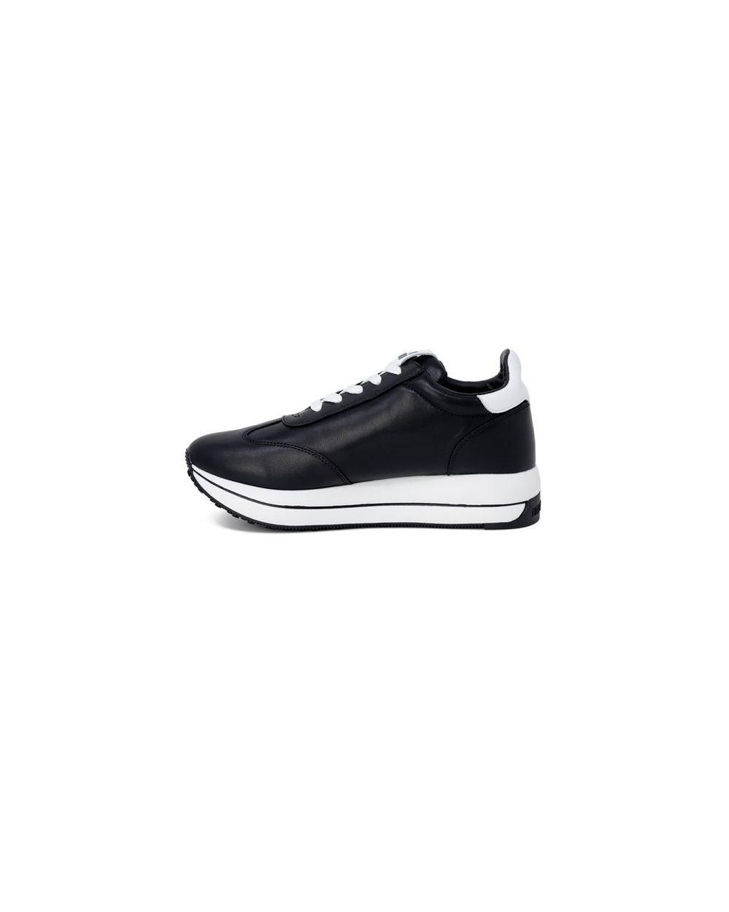 Love Moschino Black Leather Low Top Sneakers