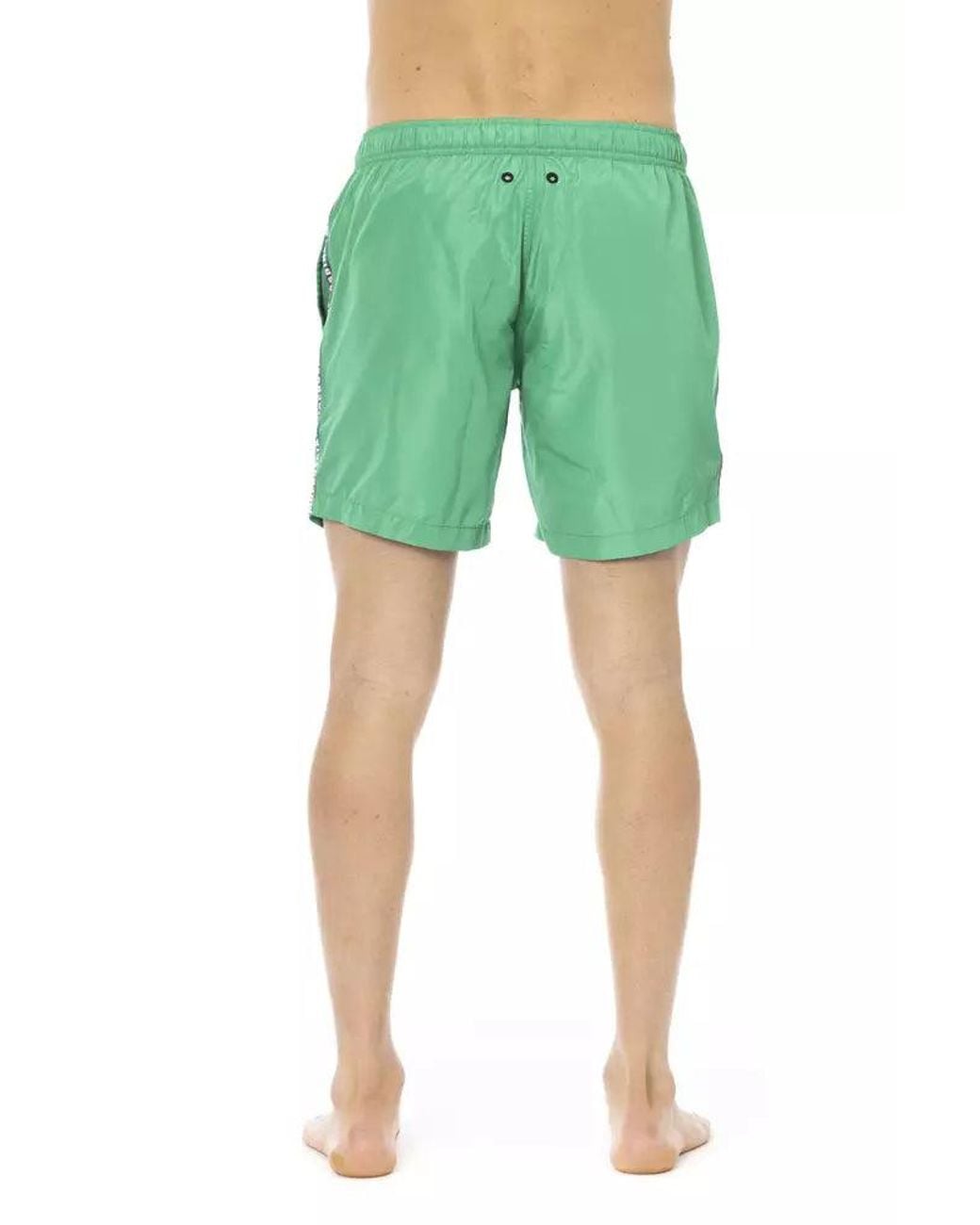 Bikkembergs Green Degradé Print Swim Shorts With Pockets for men