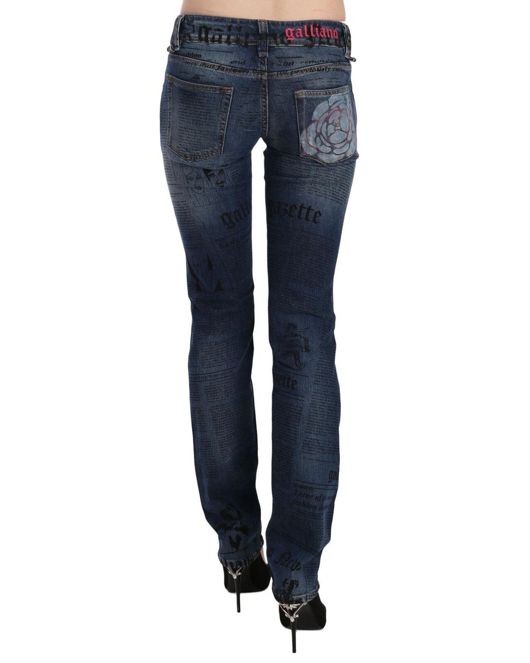 John Galliano Blue Chic Gazette Skinny Denim