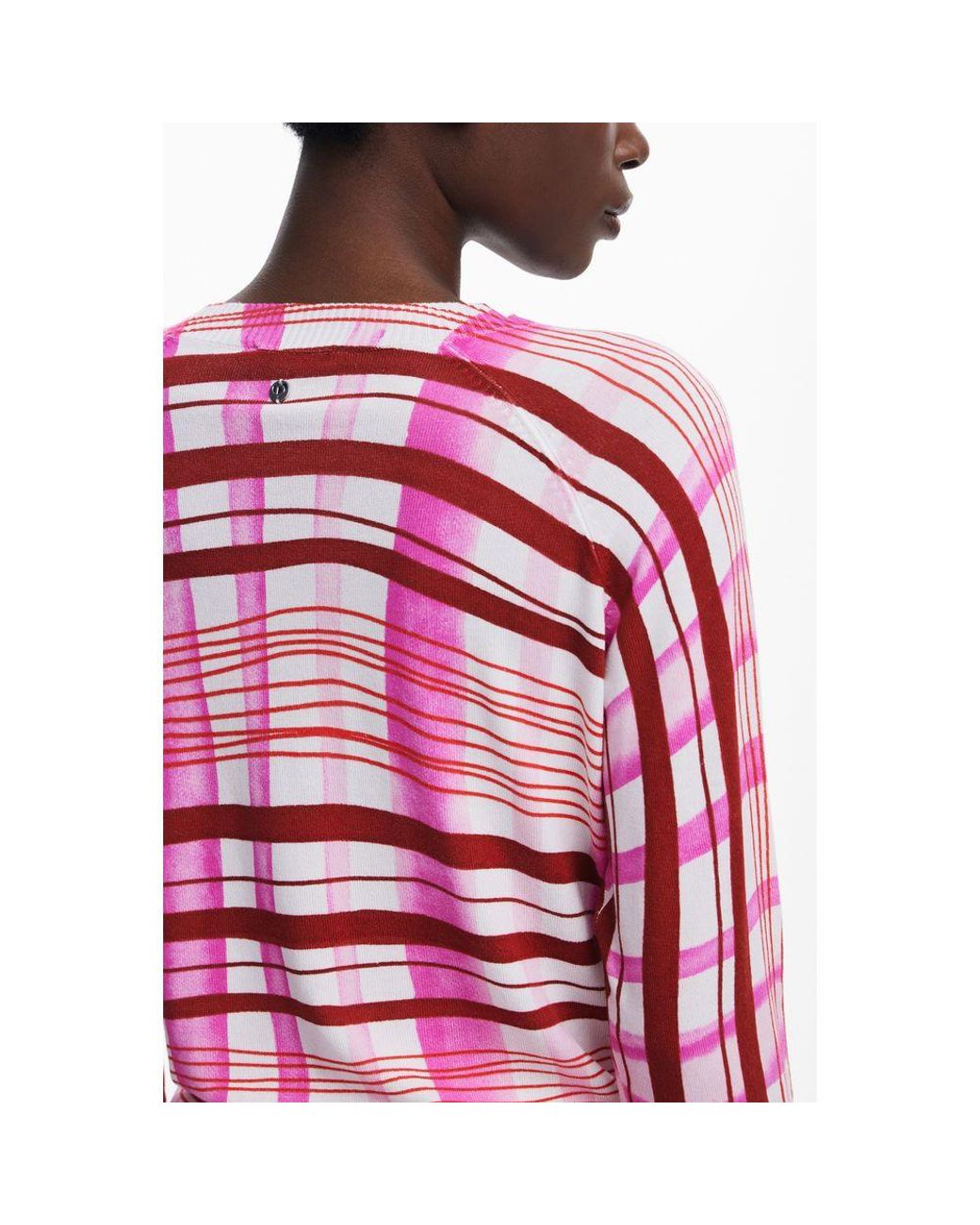 Desigual Red Pink Viscose Sweater