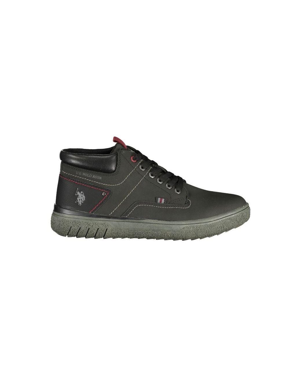 U.S. POLO ASSN. Black Polyurethane Men's Sneaker for men