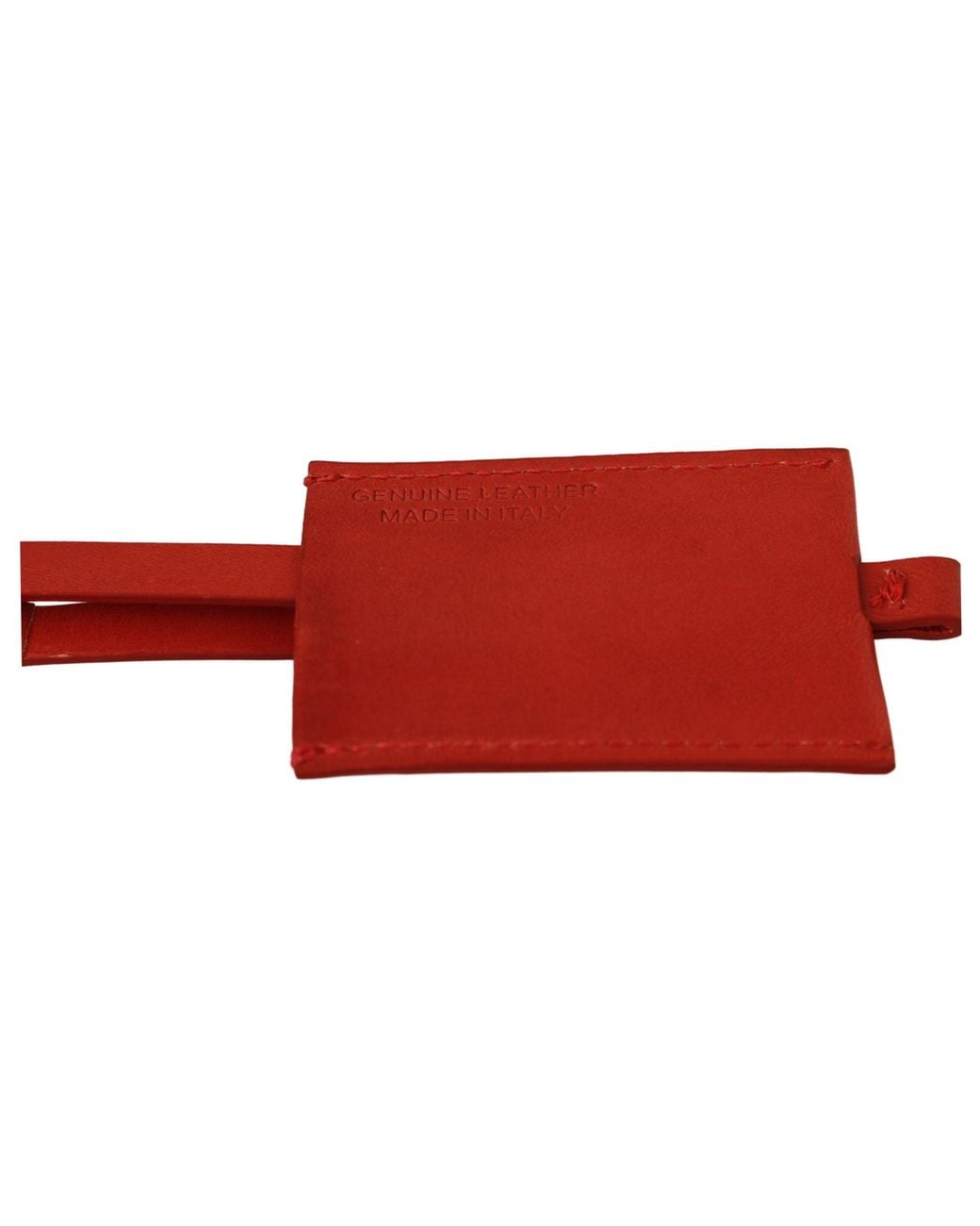CoSTUME NATIONAL Red Leather Branded Logo Keyring Keychain for men