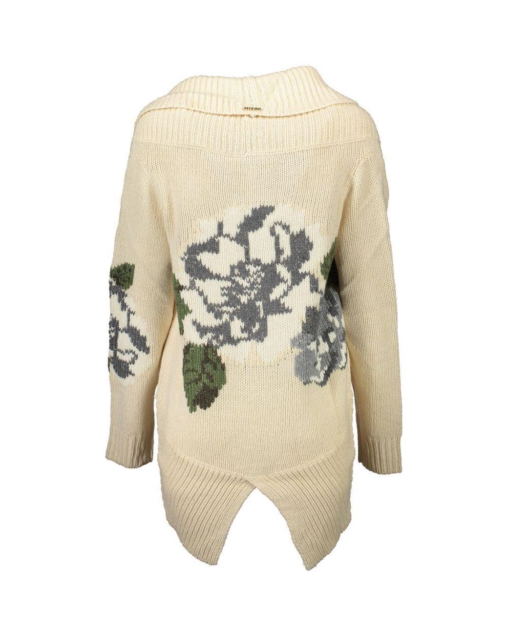 Blugirl Blumarine Natural Beige Acrylic Cardigan