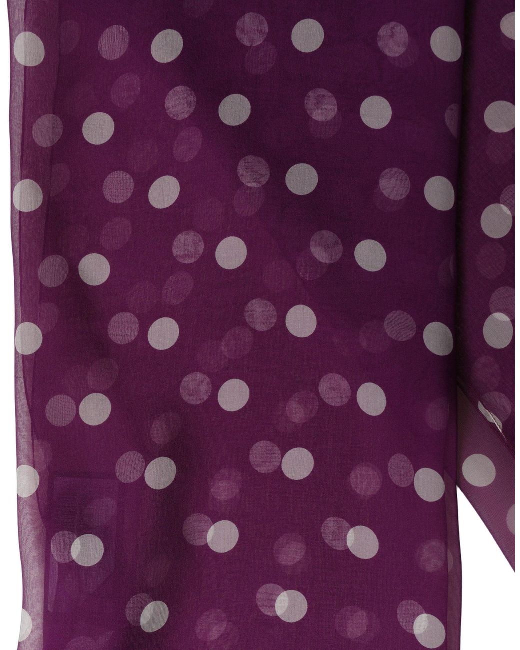 Dolce & Gabbana Purple White Polka Dot Square Foulard Scarf