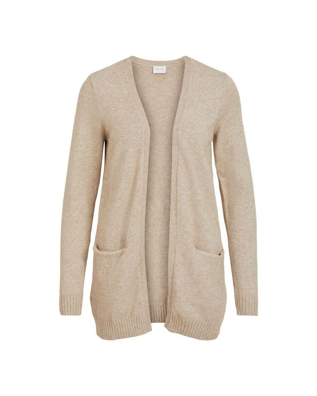 VILA CLOTHES Natural Viscose Cardigan