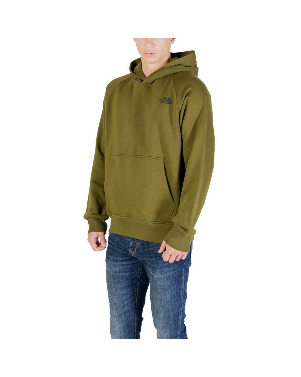 The North Face Green Bicolor Cotton Hoodie for men