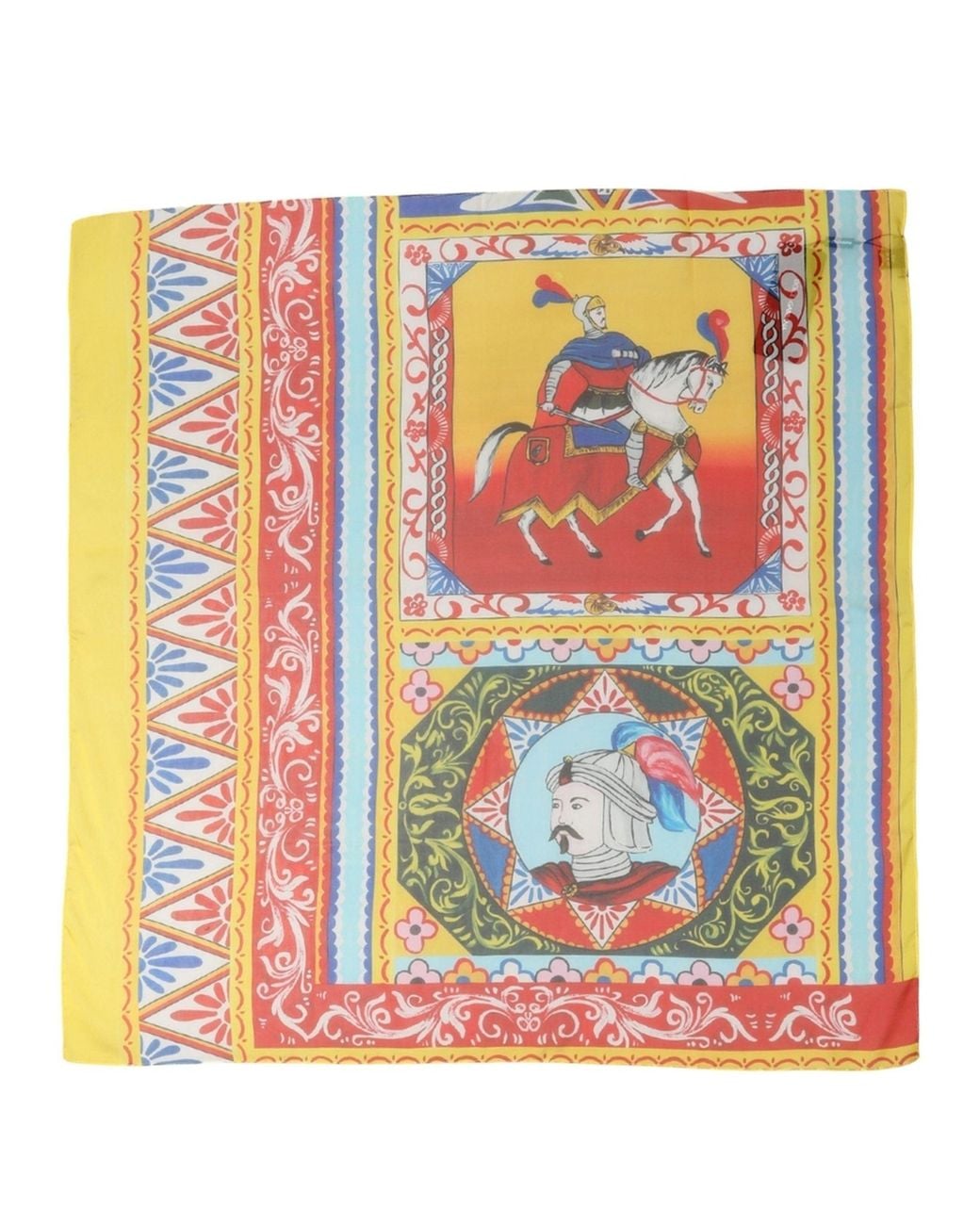 Dolce & Gabbana Multicolor Silk Printed Square Foulard Scarf