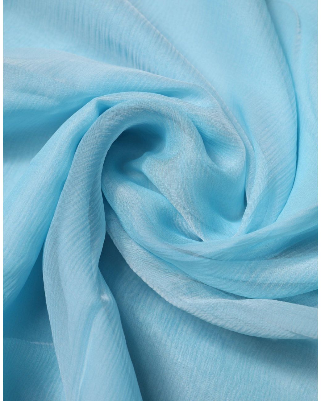 Dolce & Gabbana Blue Silk Rectangle Wrap Shawl Scarf