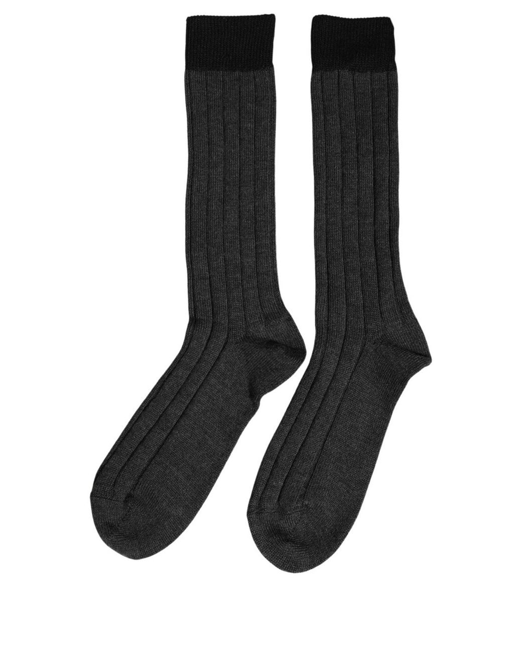 Dolce & Gabbana Black Wool Logo Calf Long Ribbed Accessory Socks Acrylic Alpaca Clothing