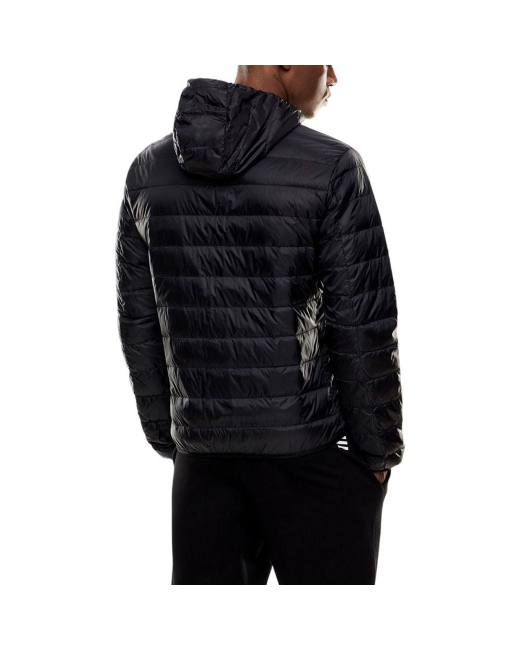 EA7 Black Bicolor Polyamide Full for men
