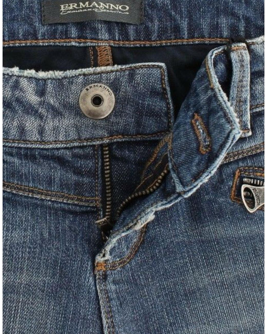 Ermanno Scervino Blue Slim Jeans Denim Pants Straight Stretch