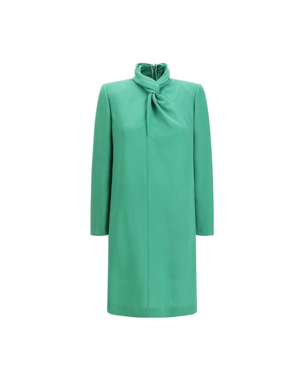 Valentino Garavani Green Bicolor Wool Oves Aries Casual Dress