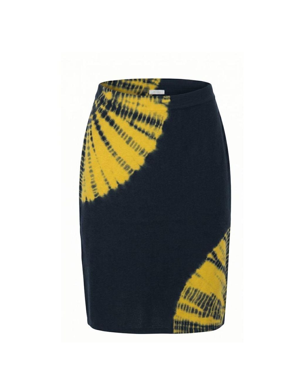 Malo Blue Yellow Cotton Skirt