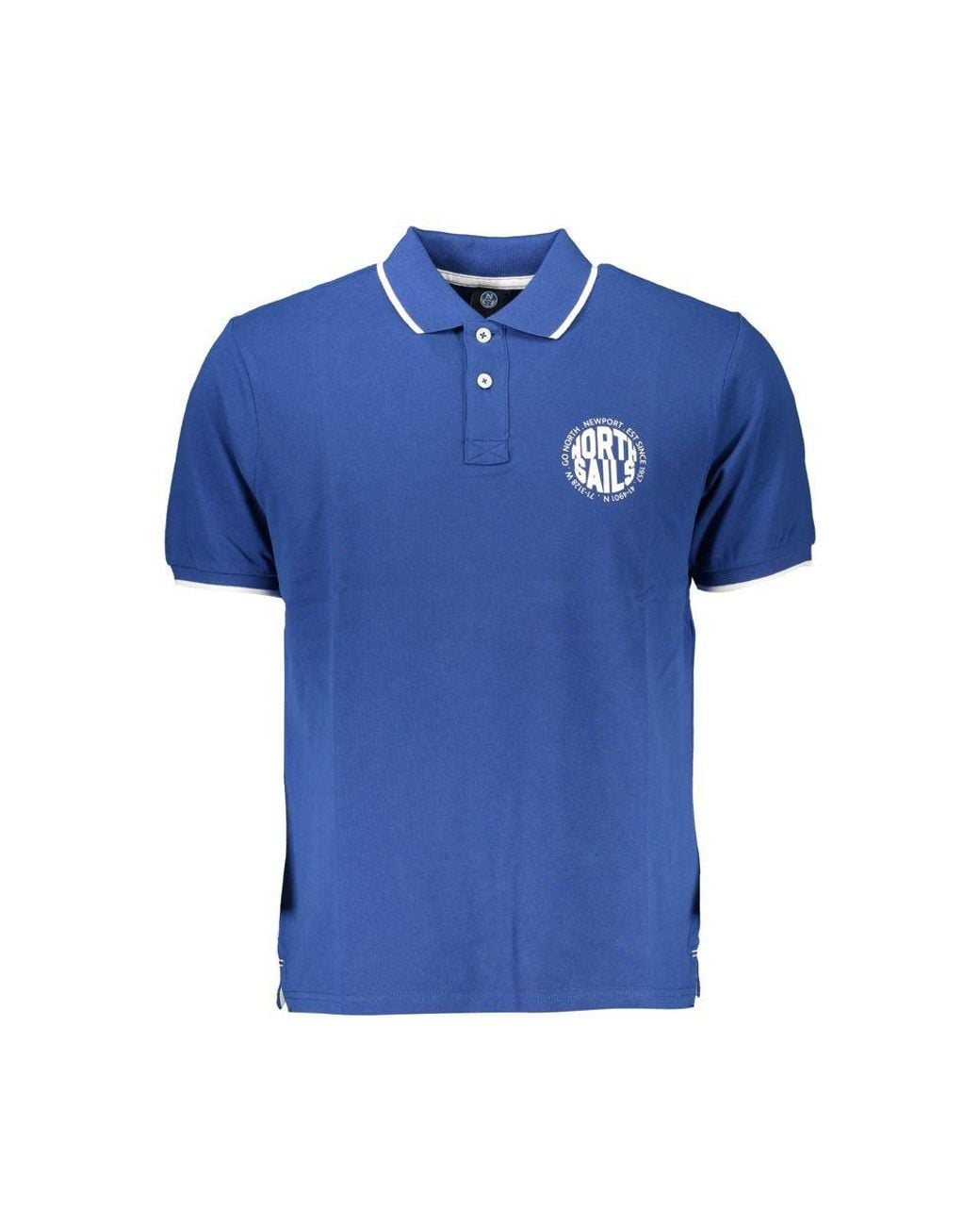 North Sails Blue Cotton Polo Shirt for men