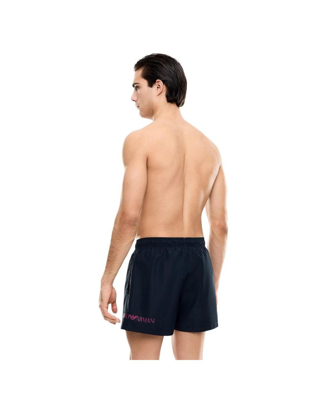 EA7 Blue Polyester Swim Shorts for men