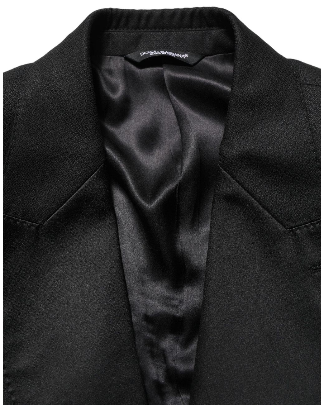 Dolce & Gabbana Black Wool Slim Fit Formal 2 Piece Men Suit for men