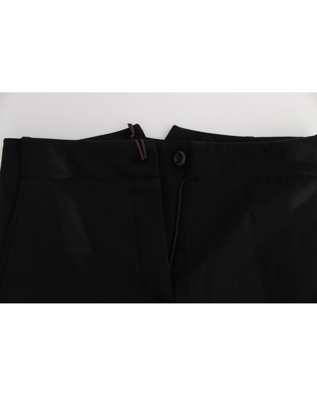 Ermanno Scervino Black Trousers Button Detail