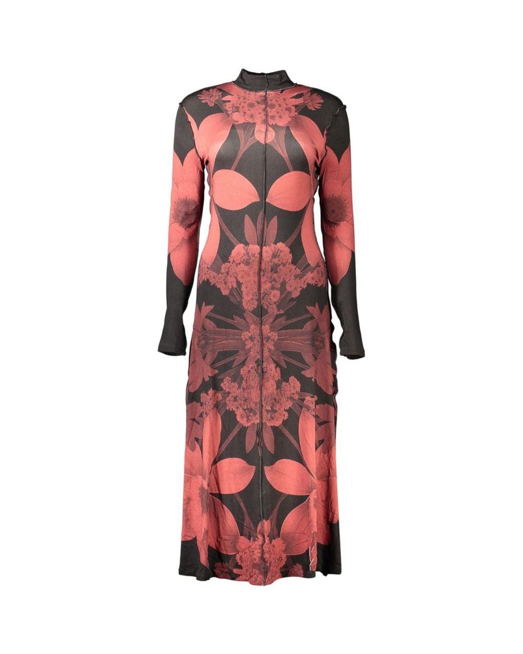Desigual Red Black Polyester 's Dress