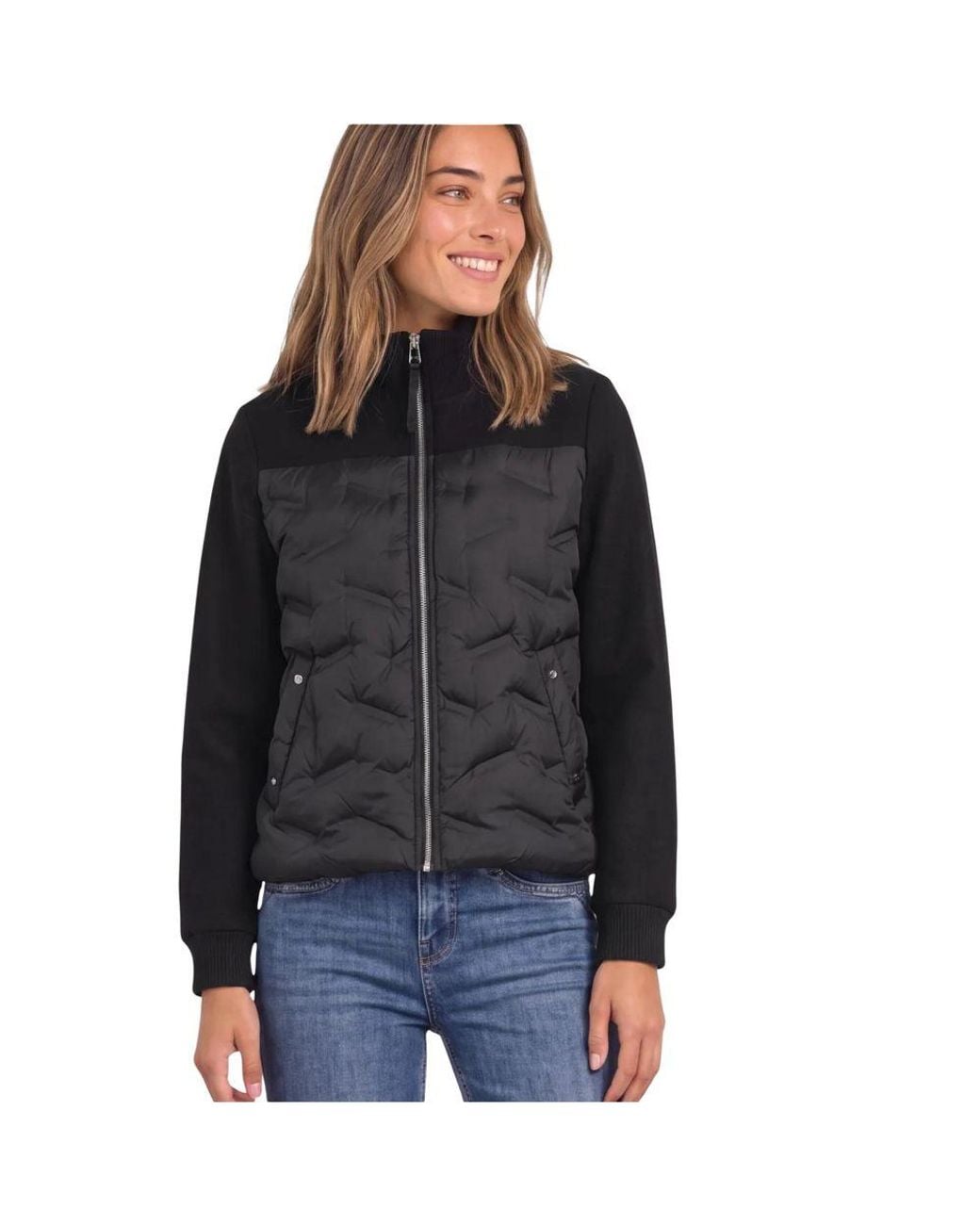 Street One Black Polyester Bomber