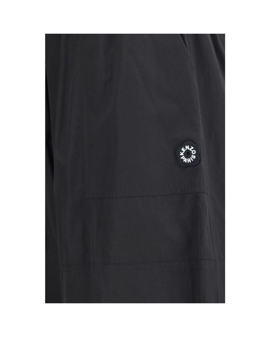 KENZO Blue Black Polyester Cargo Pants