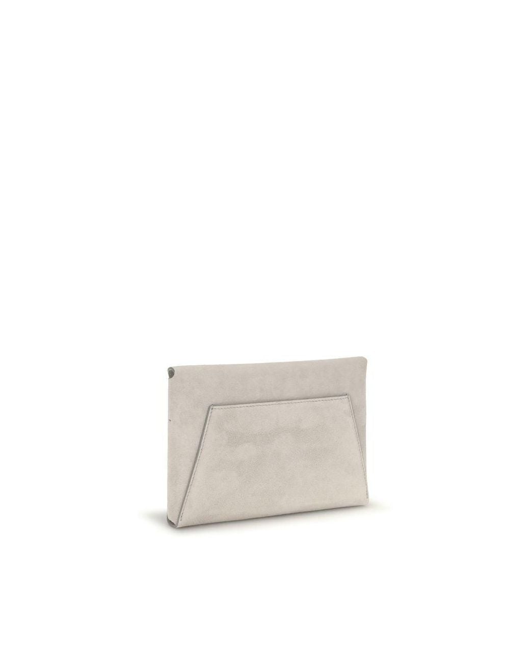 Brunello Cucinelli Gray Calf Leather Bos Taurus Shoulder Bag