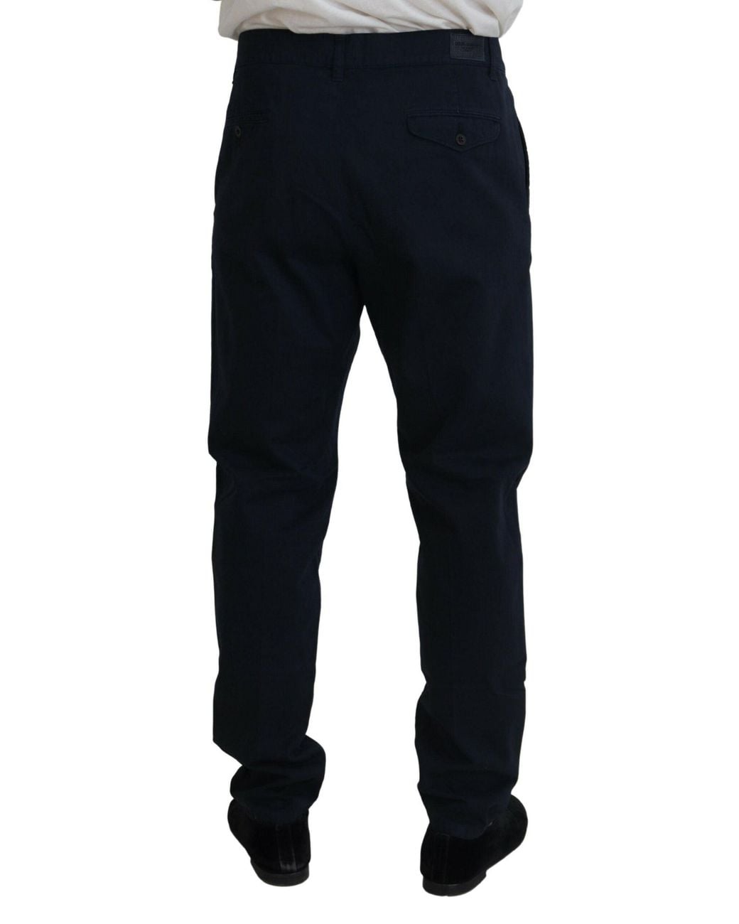 Dolce & Gabbana Black Cotton Dress Formal Pants for men