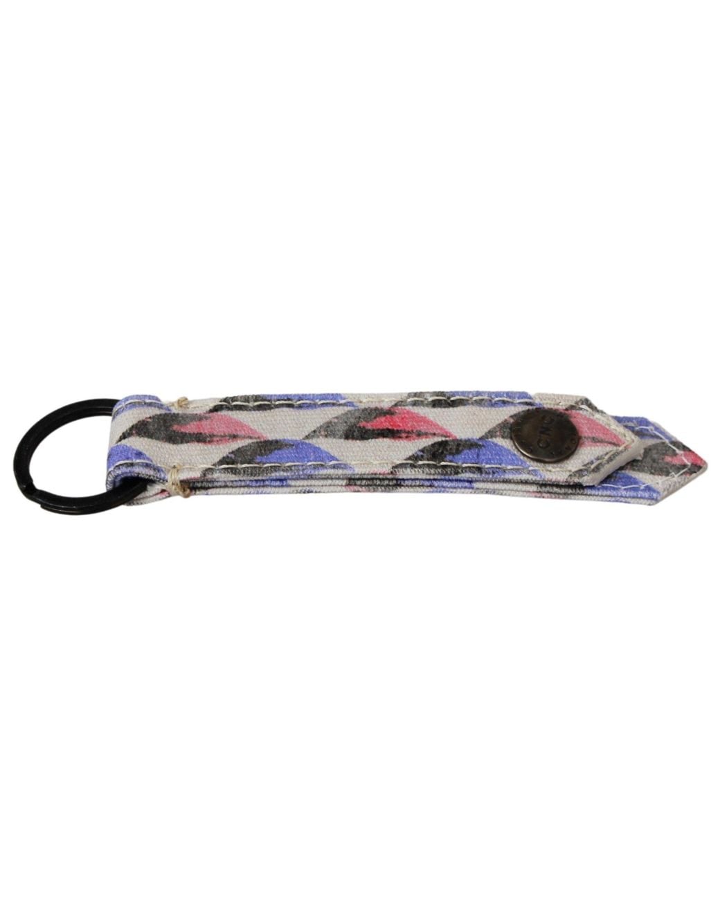 CoSTUME NATIONAL Black Chic Tri-Color Keychain Accessory for men