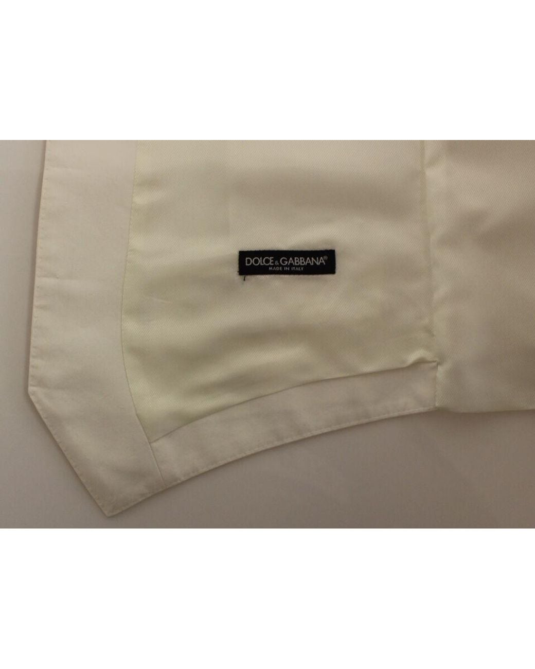 Dolce & Gabbana White Cotton Silk Blend Dress Vest Blazer for men