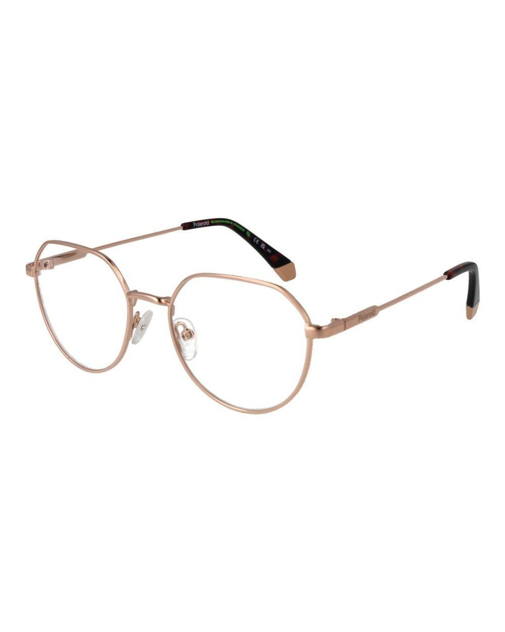Polaroid Metallic Gold Metal Glasses (frames)