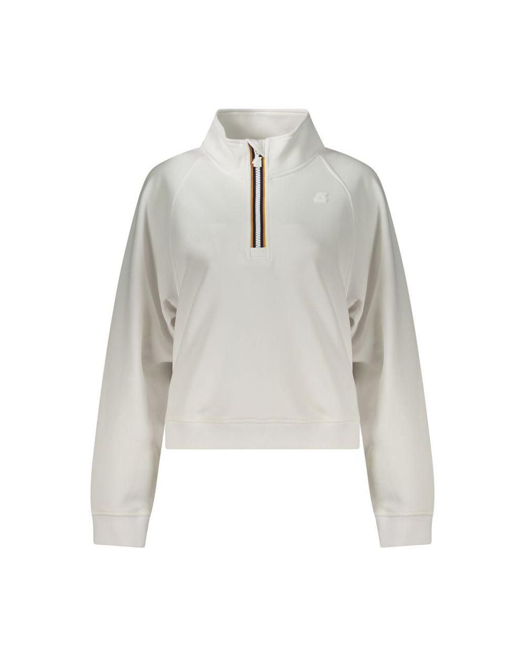K-Way Gray White Polyester Sweater - L