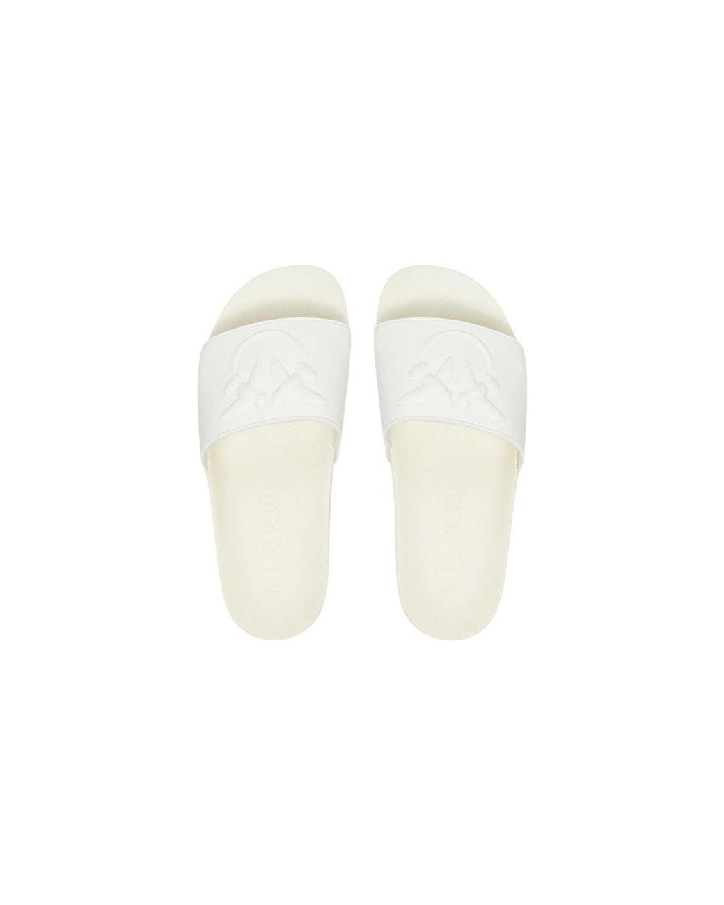 Pinko White Pvc Slippers