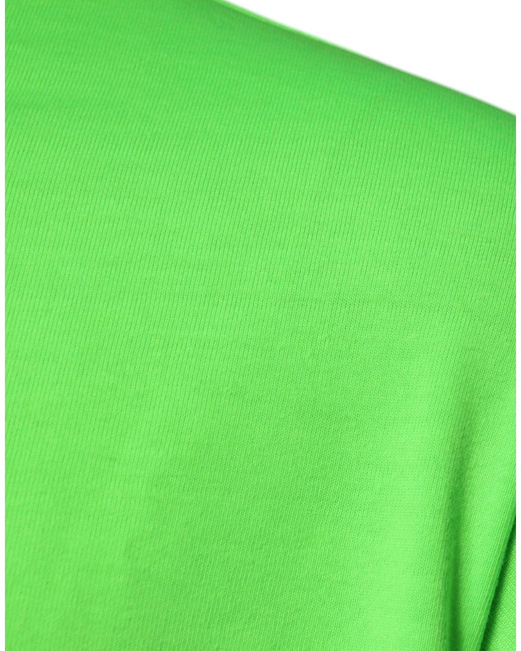 Dolce & Gabbana Green Dg Logo Tee Short Sleeve Crew Neck for men