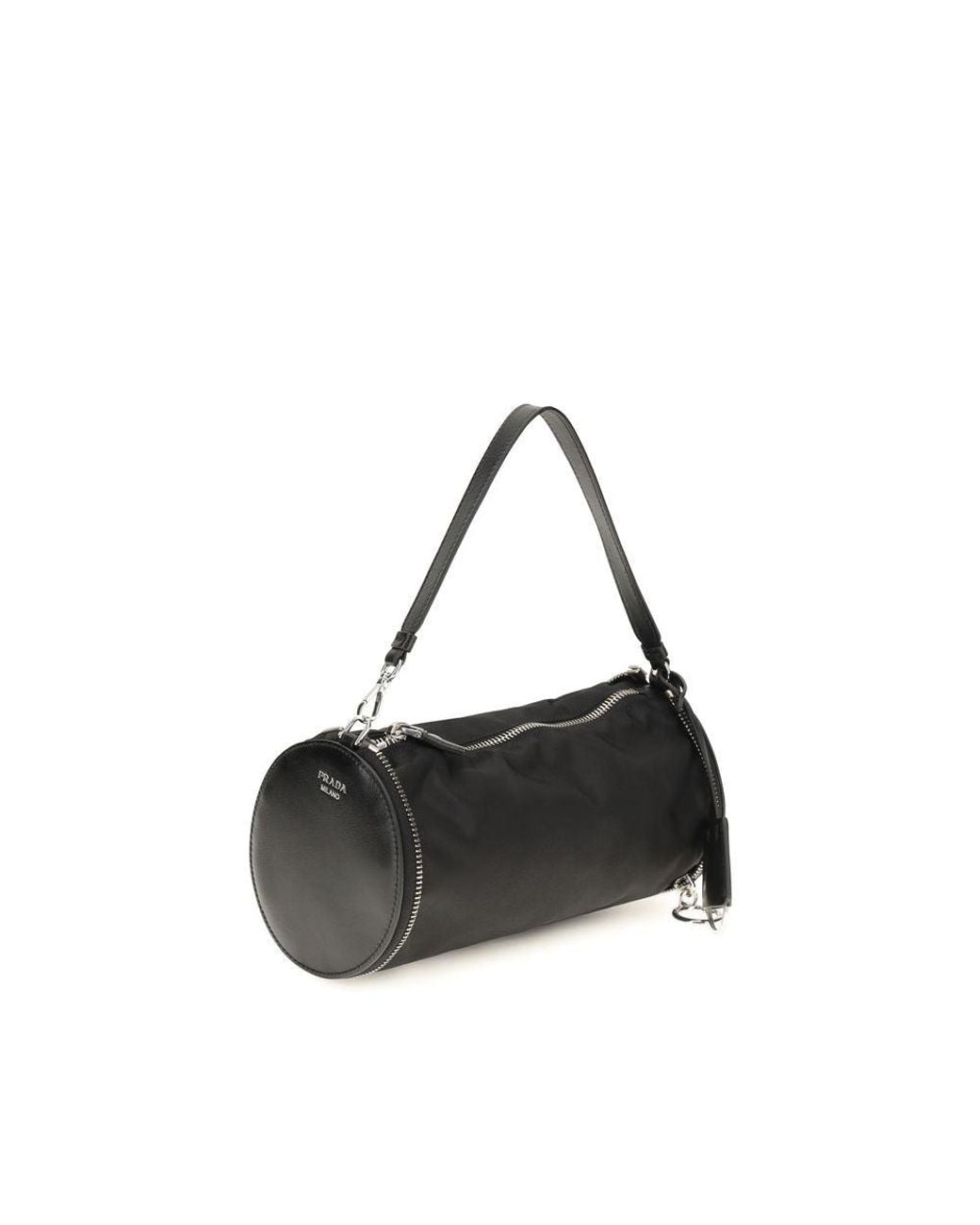 Prada Black Nylon Keychain